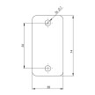 Zawias regulowany M12 74x38 mm dwustronny #7