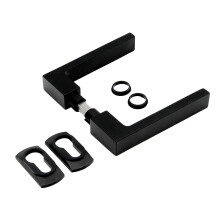 KA 4 B2B - Klamka czarna H115 x L120 mm prostokątna