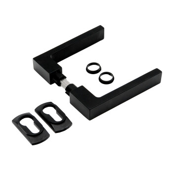 KA 4 B2B - Klamka czarna H115 x L120 mm prostokątna