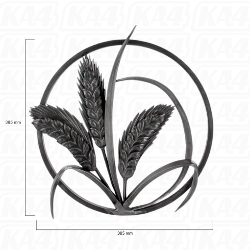 Rozeta kuta kłos Fi 385 mm z pręta 12x12 mm #3