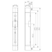 Kaseta elektrozaczepu H350 x L40 mm - antracyt  #5