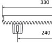 Listwa zębata poliamidowa [M4 x 1000mm] 3x330mm  #2