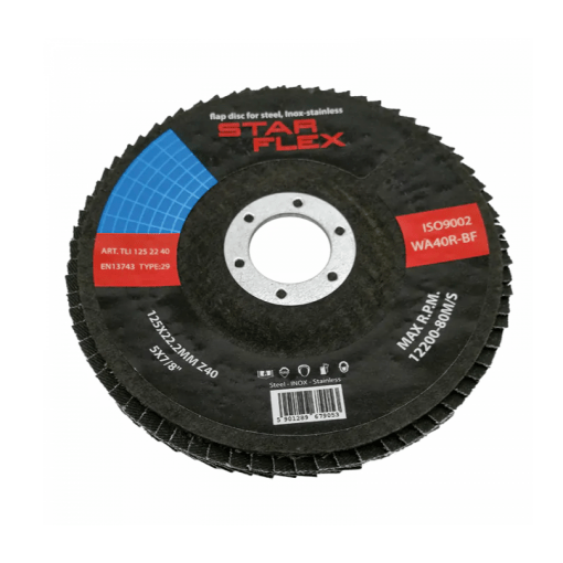 Tarcza listkowa TLI-INOX 125-22 / 40 gr.STAR-FLEX #4