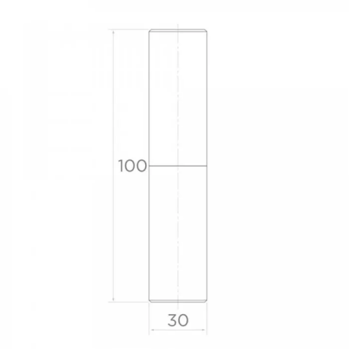 Zawias toczony z kulką Fi 30 / H 100 mm #2