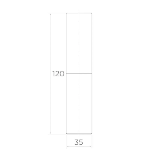 Zawias toczony z kulką Fi 35 / H 120 mm #2