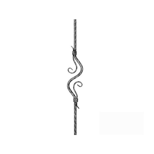 Tralka stalowa balkonowa 12x12/12x6 H950xL90 mm