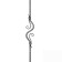 KA 4 B2B - Tralka stalowa balkonowa 12x12/12x6 H950xL90 mm