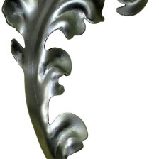 KA 4 B2B - Liść stalowy ozdobny H230 x L135 x 2 mm prawy