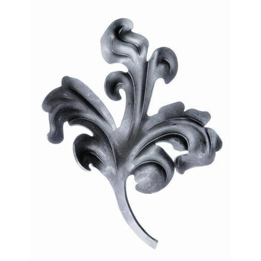 Liść stalowy ozdobny H164 x L130 x 2 mm lewy