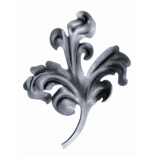 Liść stalowy ozdobny H164 x L130 x 2 mm