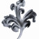 KA 4 B2B - Liść stalowy ozdobny H164 x L130 x 2 mm