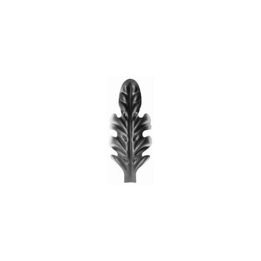 Liść stalowy ozdobny H150 x L45 x 2 mm