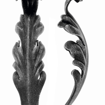 KA 4 B2B - Liść stalowy ozdobny H160 x L45 x 2 mm 
