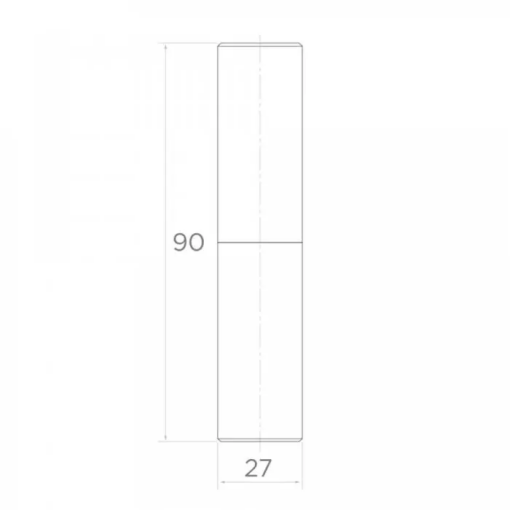 Zawias toczony z kulką Fi 27 / H 90 mm #2