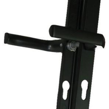 KA 4 B2B - Klamka stalowa czarna z szyldem 90 / H240 x L30 mm