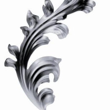KA 4 B2B - Liść stalowy ozdobny H295 x L175 x 2 mm