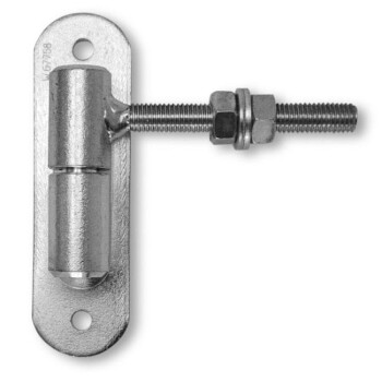 KA 4 B2B - Zawias regulowany toczony fi 24, M12 szyld 150x40 