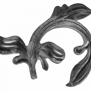 KA 4 B2B - Liść stalowy ozdobny H215 x L175 x 4 mm lewy