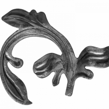 KA 4 B2B - Liść stalowy ozdobny H215 x L175 x 4 mm prawy