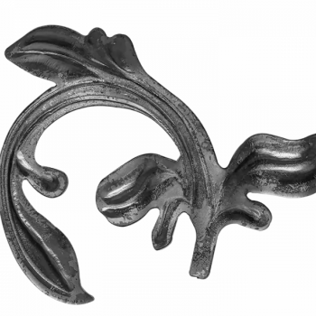 KA 4 B2B - Liść stalowy ozdobny H215 x L175 x 4 mm prawy