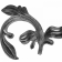 KA 4 B2B - Liść stalowy ozdobny H215 x L175 x 4 mm prawy