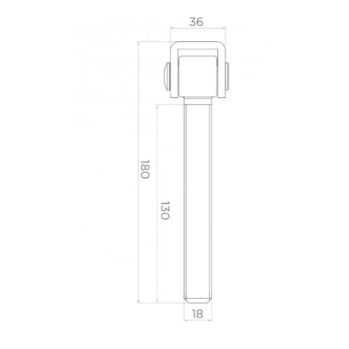 Zawias regulowany przykręcany M18 długi  #4