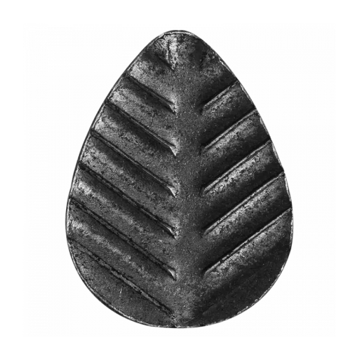 Liść stalowy ozdobny H45 x L33 x 1 mm