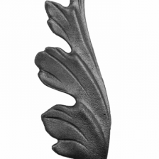 KA 4 B2B - Liść stalowy ozdobny H210 x L120 x 4 mm prawy