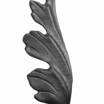 KA 4 B2B - Liść stalowy ozdobny H210 x L120 x 4 mm prawy