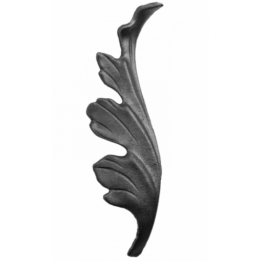 Liść stalowy ozdobny H210 x L120 x 4 mm prawy