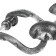 KA 4 B2B - Klamka ocynkowana 160 x 95 mm - komplet