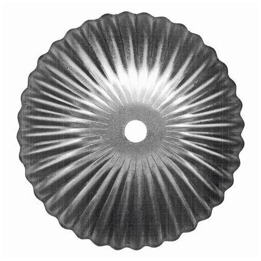 Kwiat stalowy ozdobny fi 70 x 0,8 mm otwór fi 10 