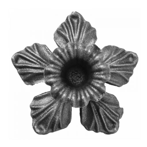 Kwiat stalowy ozdobny Fi 90 mm x H 45 x 4 mm #1