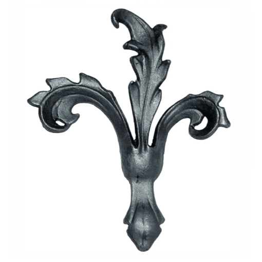 Liść stalowy ozdobny H220 x L180 x 4 mm
