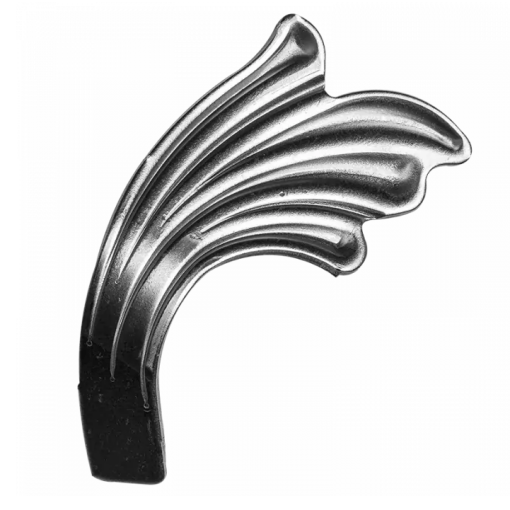 Liść stalowy ozdobny H90 x L50 x 2,5 mm prawy