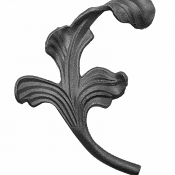 KA 4 B2B - Liść stalowy ozdobny H165 x L 125 x 4 mm lewy