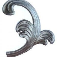 KA 4 B2B - Liść stalowy ozdobny H120 x L95 x 4 mm lewy