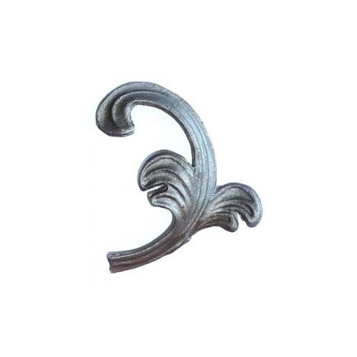 Liść stalowy ozdobny H120 x L95 x 4 mm lewy