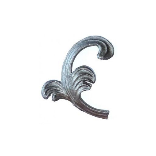 Liść stalowy ozdobny H120 x L95 x 4 mm prawy