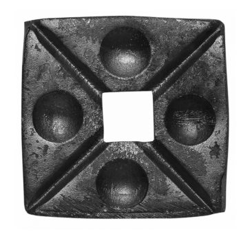 KA 4 B2B - Maskownica stalowa otwór 12x12 / H50 x L50 x 6 mm