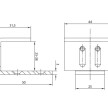 Prowadzenie dolne do drzwi reg. 25-38mm Barn Door #5