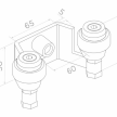 Uchwyt do bramy przesuwnej 60 mm - rolki gumowe  #3