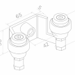 Uchwyt do bramy przesuwnej 40 mm - rolki gumowe #3