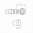 Zawias metalowy regulowany ocynkowany M20 #2