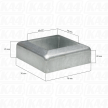 Maskownica ocynkowana otwór 50x50 / L70x70x1 mm  #2