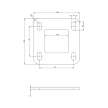 Płytka montażowa stalowa 120x120 mm do prof. 60x60 #4