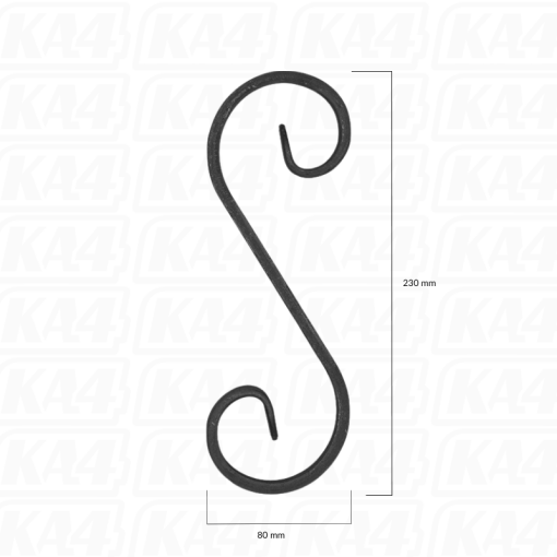 Spirala typu S symetryczna 12x6 / H230x80 #2