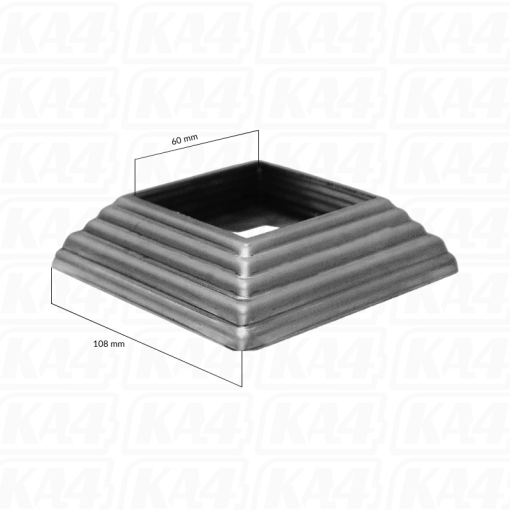 Maskownica stalowa otwór 60x60/H28xL108x108 mm #3