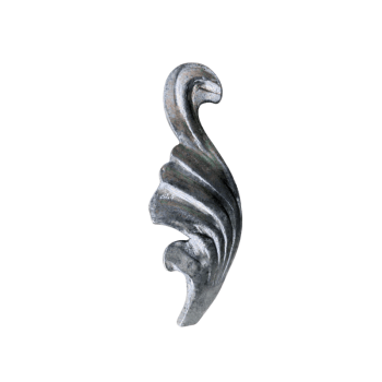 KA 4 B2B - Liść stalowy ozdobny H90 x L30 x 2mm prawy 