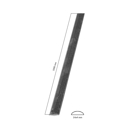Taśma zakuciowa półokrągła 14x4 mm/L1000 mm #3